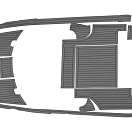 Комплект палубного покрытия для Hammertone 25 HT, тик серый, с обкладкой, Marine Rocket teak_h25ht_charcoal_2