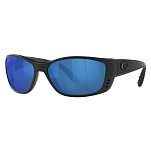 Costa 06S7003-00030264 Fisch Readers Polarized Sunglasses  11 Matte Black 7 Blue Mirror 580P C-Mate +1.50/CAT3