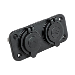 Панель водонепроницаемая AAA 4620136035057_pkg_10 прикуриватель 12В и 2 USB-разъема 5В 2,1/1А из ударопрочной пластмассы упаковка из 10 штук