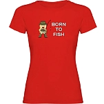 Kruskis 11502145sk150 Футболка с коротким рукавом Born To Fish Red 30x25x2