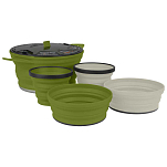 Sea to summit AXSET31OL X 31 X-Pot 2.8L 5 Единицы установленный Зеленый Olive / Sand