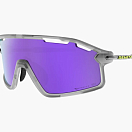 Спортивные очки с диоптриями Demetz Hurry / Crystal Matt / Yellow Fluo V. Grey Mirror Violet Cat.3, rx-115/hurry7691gs132