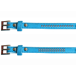 Freedog FD4000338 Кожзаменитель Collar С бриллиантами Голубой Blue 13 mm x 30 cm