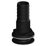 Trudesign TRU91123 1 1/2´´ BSP Сквозной корпус с рифленой резьбой Black 38 mm