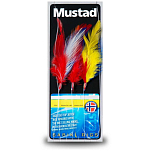 Mustad CL-RIG31-6/0-10 CL-RIG31 Coloured Feather Trace Рыболовное Перо Многоцветный Multicolour 6/0 
