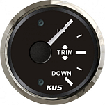 Указатель трима для подвесного мотора KUS BS KY09043 Ø52мм 12/24В IP67 10-160Ом UP-TRIM-DOWN чёрный/нержавейка