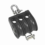 Barton marine 66700 T2 Тройной поворотный шкив с опорой Серебристый Black