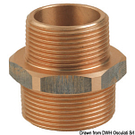 Niples doppio ridotto in bronzo M-M 3/4". x 1/2".