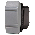 Выключатель клавишный двухполюсный DPDT (ВКЛ)-ВЫКЛ-ВКЛ Blue Sea Contura III 8221 12/24В 20/15А влагозащищенный со светодиодной индикацией