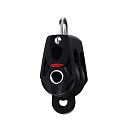 Купить Блок двухшкивный с неподвижной скобой и обушком Ronstan Orbit Blocks™ серия 30 RF35212 Ø30мм 450/900кг для троса Ø8мм ультралегкий из черного нейлона 7ft.ru в интернет магазине Семь Футов