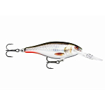 Rapala RA5821134 Приманка Shad Rap Floating 9 Cm Белая White / Black / Red 9 cm 