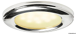 Встраиваемый LED светильник Vega 12/24В 4Вт 290Лм белый свет накладка из нержавеющей стали, Osculati 13.433.11