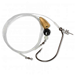 Quantum fishing 4597001 4street Texas Связанные Крючки 0.200 mm Серебристый Clear 2