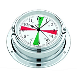 Часы-иллюминатор кварцевые секторные Barigo Columbus 1650CRFS 220x70мм Ø150мм из хромированной латуни
