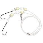 Zebco 4255005 Flatty Wishbone Связанные Крючки Серебристый Glow-White