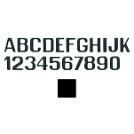 International letterfix 5959001C C Наклейки с буквами Черный Black 150 mm 