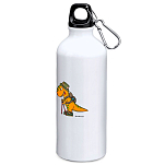 Kruskis MD4049S101K185 Dino Trek 800ml Алюминиевая бутылка Бесцветный White