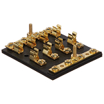 Seachoice 50-13431 4 Gang Предохранитель и клеммная колодка Золотистый Black / Bronze 3 1/2 x 3 x 3/4´´ 