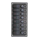 A.a.a. 3939338 15A 12V 8 Переключатели Электрический Панель Серебристый Black 240 x 115 mm 
