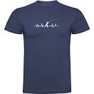 Купить Kruskis CA65500286S175 Футболка с коротким рукавом Fishing Heartbeat Голубой Denim Blue M 7ft.ru в интернет магазине Семь Футов