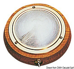 Накладной галогенной светильник японского типа BA15D 12В 15Вт 145мм отделка из полированной латуни c выключателем, Osculati 13.543.06