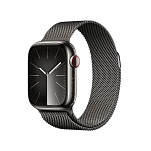 Apple R-141275841-MRJA3QL/A Series 9 GPS+Cellular 41 mm watch Refurbished Черный Graphite / Steel Milanese