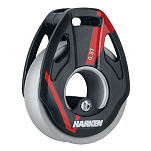Harken 3297AL V Block 6.5T Алюминиевый шкив Черный Black / Red / Grey