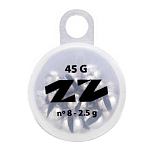 ZunZun 070113 Round Cutted 45g Ассортимент свинца  Silver 2.5 g