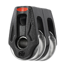 Купить Блок двухшкивный Ronstan Orbit Blocks серия 20 RF25209 Ø20мм 450/900кг для троса Ø6мм ультралёгкий из чёрного нейлона с обушком и крепёжной головкой 7ft.ru в интернет магазине Семь Футов