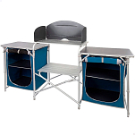 Aktive 52858 Camping Складной кухонный шкаф с лобовым стеклом и 2 Отсек Голубой Navy