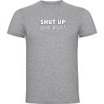 Kruskis CA65500558K043 Футболка с коротким рукавом Shut up And Fish Серый Heather Grey 2XL