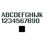 International letterfix 5959001E E Наклейки с буквами Черный Black 150 mm 