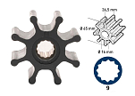 Рабочее колесо / неопрен / 8 лопастей / тип 9