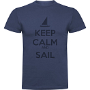 Купить Kruskis CA65500586S090 Футболка с коротким рукавом Keep Calm And Sail Голубой Denim Blue 2XL 7ft.ru в интернет магазине Семь Футов