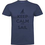 Kruskis CA65500586S090 Футболка с коротким рукавом Keep Calm And Sail Голубой Denim Blue 2XL