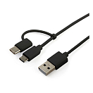 Купить Muvit MUUSC0173 USB-кабель к Micro USB/тип C 2.1A 1 M Черный Black 7ft.ru в интернет магазине Семь Футов