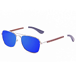 Ocean sunglasses 18220.4 Деревянные поляризованные солнцезащитные очки Sorrento Shiny Gold Metal Revo Blue/CAT3