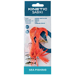 Kinetic F127-223-045 Sabiki Loaded Skirt UV Рыболовное Перо Бесцветный Red / Glitter