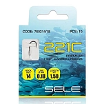 Sele 760204/30 крючок с бородкой 221C 1.50 m  Nickel 4
