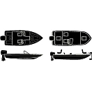 Купить Seachoice 50-97311 Sterling Series Fish And Ski Лодка Оболочка Черный Silver 4.9 x 5.6 m Boat  7ft.ru в интернет магазине Семь Футов