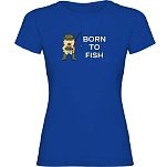 Kruskis 11502241xxlk150 Футболка с коротким рукавом Born To Fish Royal Blue 30x25x2 2XL