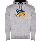 Купить Kruskis SU1067065802C071 Толстовка с капюшоном Ocean Explorer Two-Colour Серый Heather Grey / Black 3XL 7ft.ru в интернет магазине Семь Футов