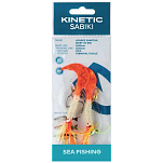 Kinetic F128-251-045 Sabiki Loaded Shadtail Skirt UV Рыболовное Перо Бесцветный Yellow / Glitter