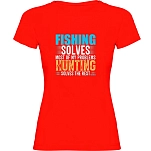 Kruskis 11502145sc080 Футболка с коротким рукавом Fishing Solves Red 30x25x2