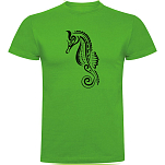 Kruskis CA65500583K211 Футболка с коротким рукавом Seahorse Tribal Зеленый Green 2XL