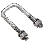 Seachoice 50-57401 SQ U-Bolt Зажим оси с пластиной 1/2´´-13 Серебристый Grey 1 9/16 x 4 1/16 x 2´´ 