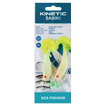 Kinetic F124-153-049 Sabiki Shad Tail UV Рыболовное Перо  Glow / Yellow