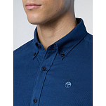 North sails 664358-0787-XS Рубашка с длинным рукавом BD Regular Голубой Dark Denim XS