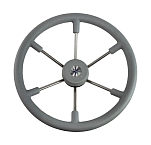 Рулевое колесо LEADER TANEGUM серый обод серебряные спицы д. 400 мм Volanti Luisi VN7400-03