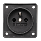 BERKER 961952505 Розетка с заземлителем Франция/Бельгия/антрацит, матовый